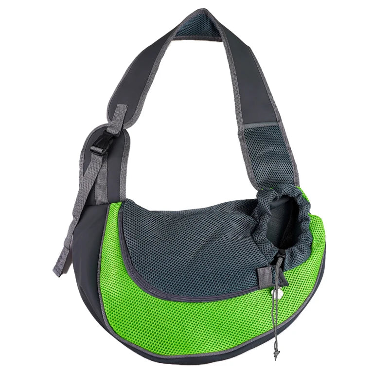Bolsa Transversal de Transporte para Cães e Gatos – Modelo Sling com Malha Respirável