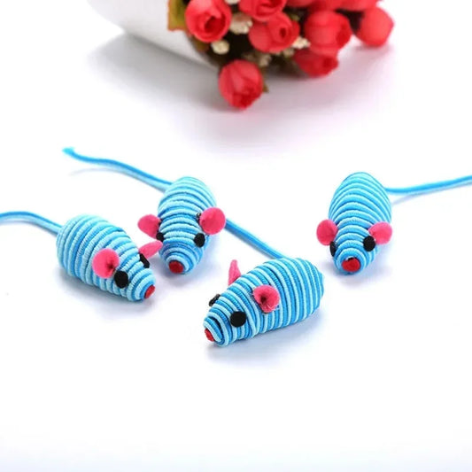 Kit 3 Brinquedos Ratinho para Gatos – Interativo, Colorido, para Filhotes e Adultos