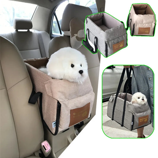 Assento Elevado para Cães e Gatos de Pequeno Porte – Bolsa de Transporte para Veículo