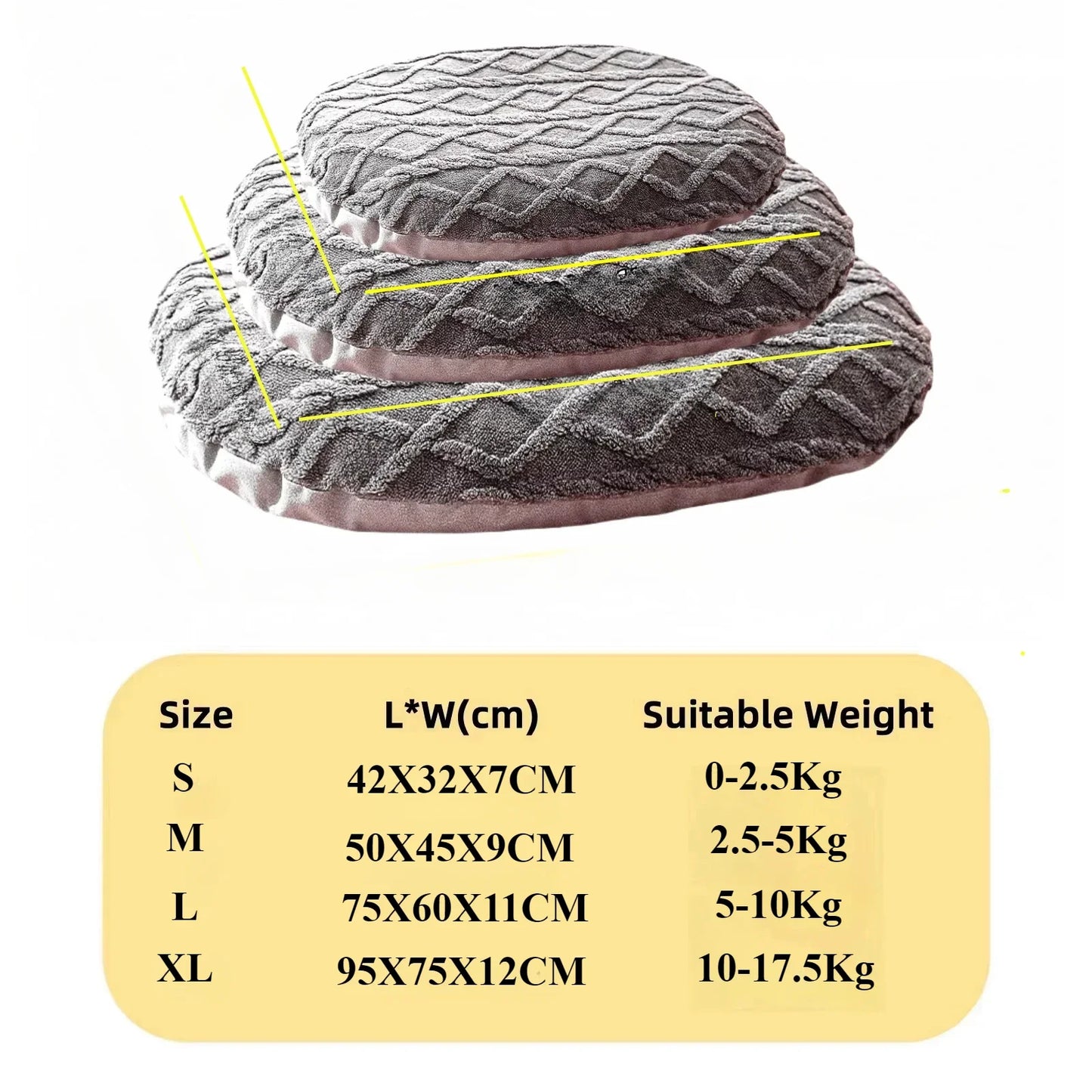 Cama Pet para Cães e Gatos – Macia, Respirável, Antiderrapante, Todos os Portes