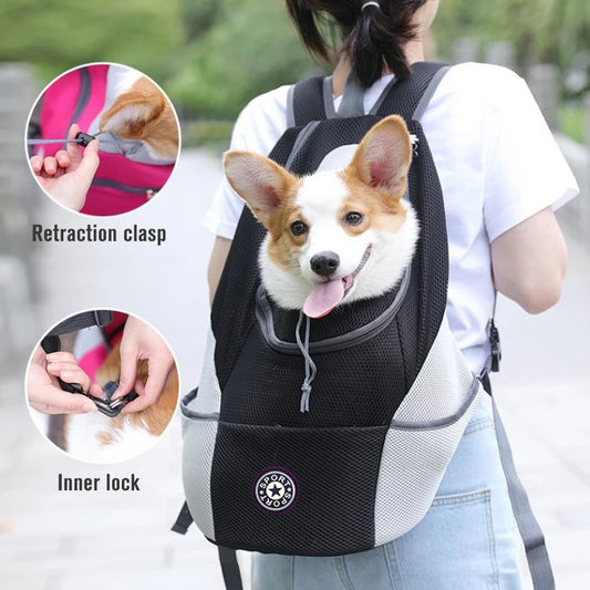 Mochila de Transporte para Cães – Bolsa Pet com Alças Duplas para Viagem