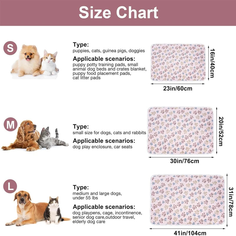 Manta Pet Estampa Patinha – Flanela Macia e Quentinha para Cães e Gatos