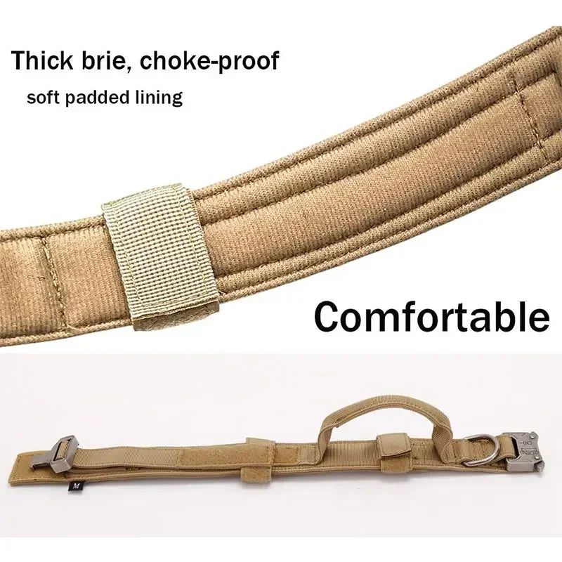 Coleira Tática Outdoor para Cães Médios e Grandes – Estilo Esportivo com Tração