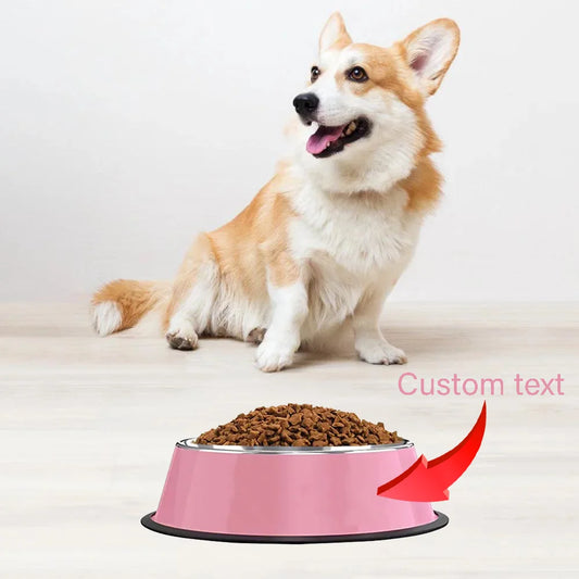 Comedouro para Cães e Gatos em Aço Inoxidável – Tigela para Ração e Água