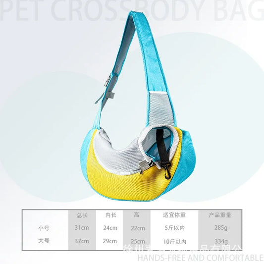 Mochila de Transporte para Cães e Gatos de Pequeno Porte – Bolsa com Malha Respirável