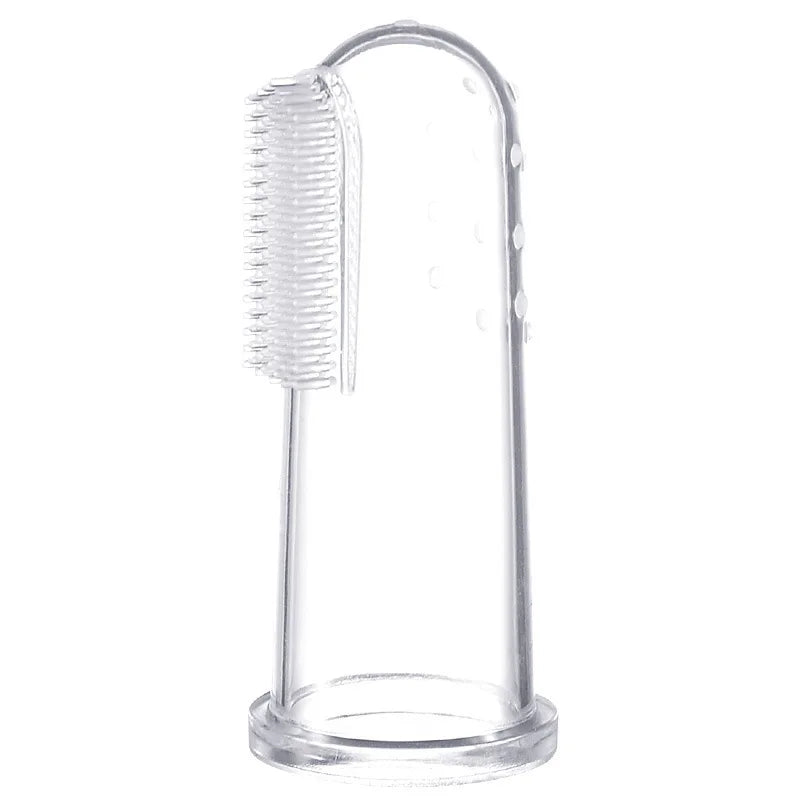 Escova Dental de Dedo em Silicone para Cães e Gatos – Higiene Bucal Pet