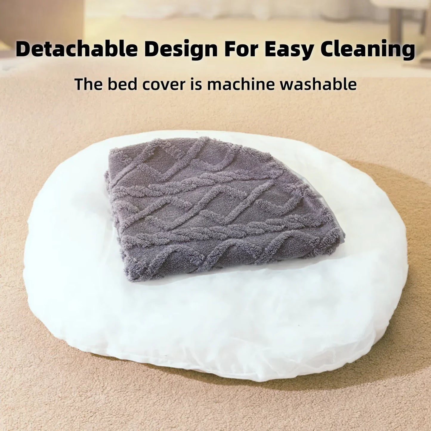 Cama Pet para Cães e Gatos – Macia, Respirável, Antiderrapante, Todos os Portes