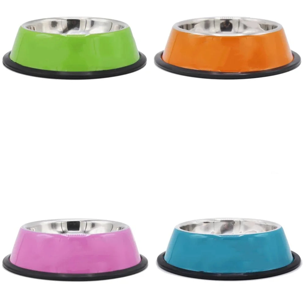 Comedouro para Cães e Gatos em Aço Inoxidável – Tigela para Ração e Água